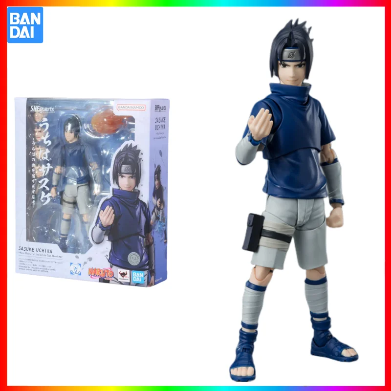 In Stock Bandai Original S.H. Figuarts Naruto Ninja Prodigy of The Uchiha Clan Bloodline-Sasuke Action Figure Collectible  Toys