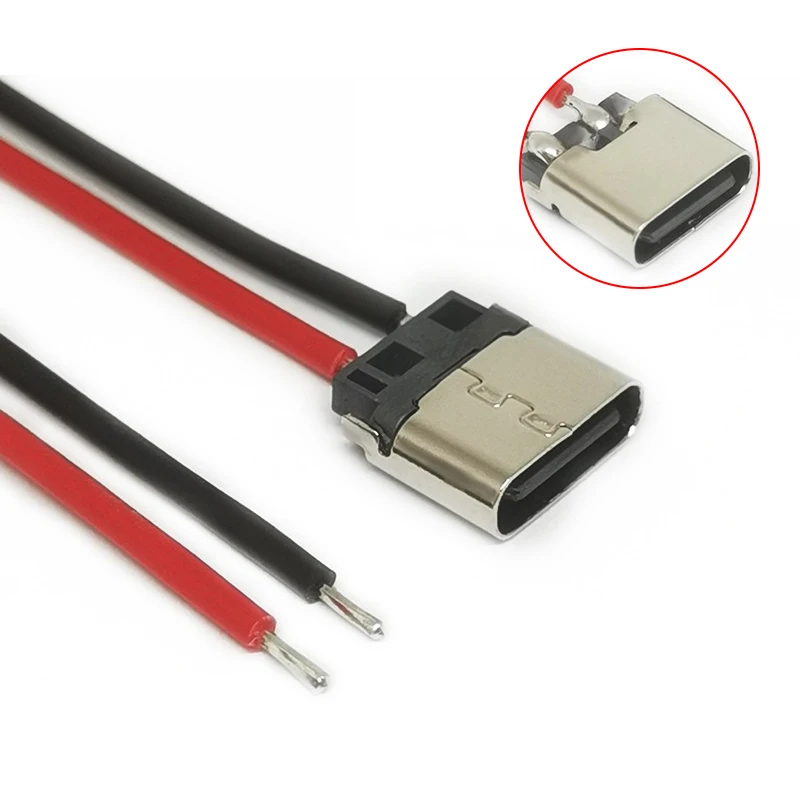 Фото Лидер продаж, 5 шт., USB Type-C 2P, сварочный провод, Женский Соединительный кабель для быстрой зарядки №1