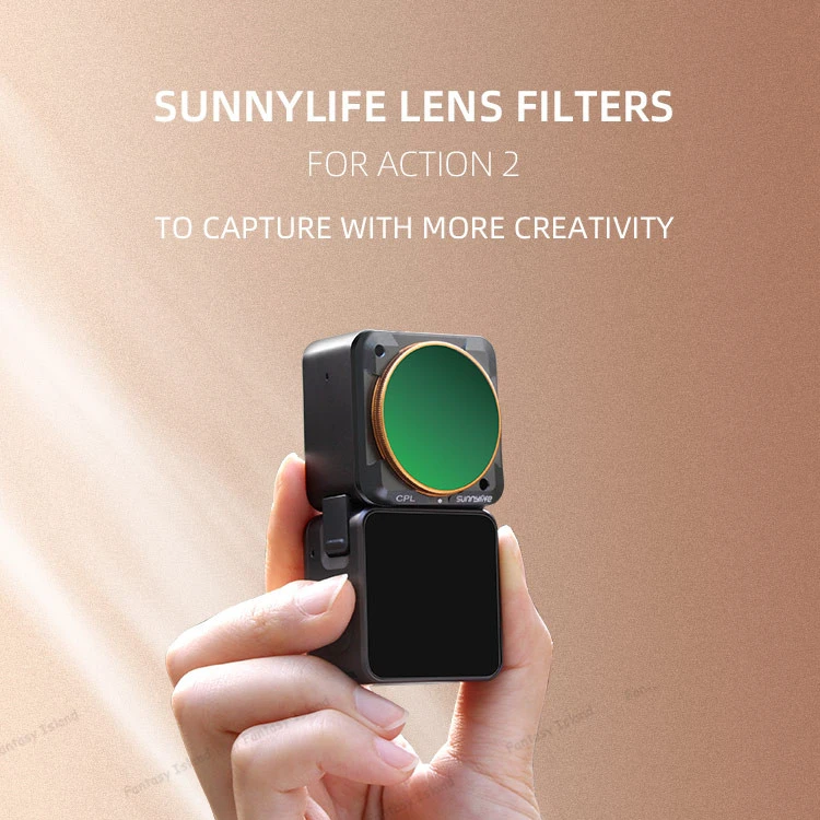 

Sunnylife DJI ACTION 2 Lens filter Magnetic adjustable ND/PL/MCUV/CPL diving filter Action camera filter