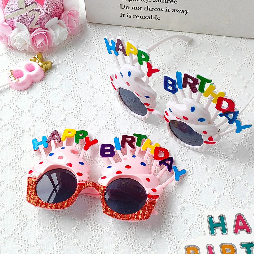 

Очки для вечеринки в честь Дня Рождения, забавные солнечные очки в форме подсолнуха, радуги, реквизит для фотобудки в честь Дня рождения, Детские аксессуары для украшения вечеринки