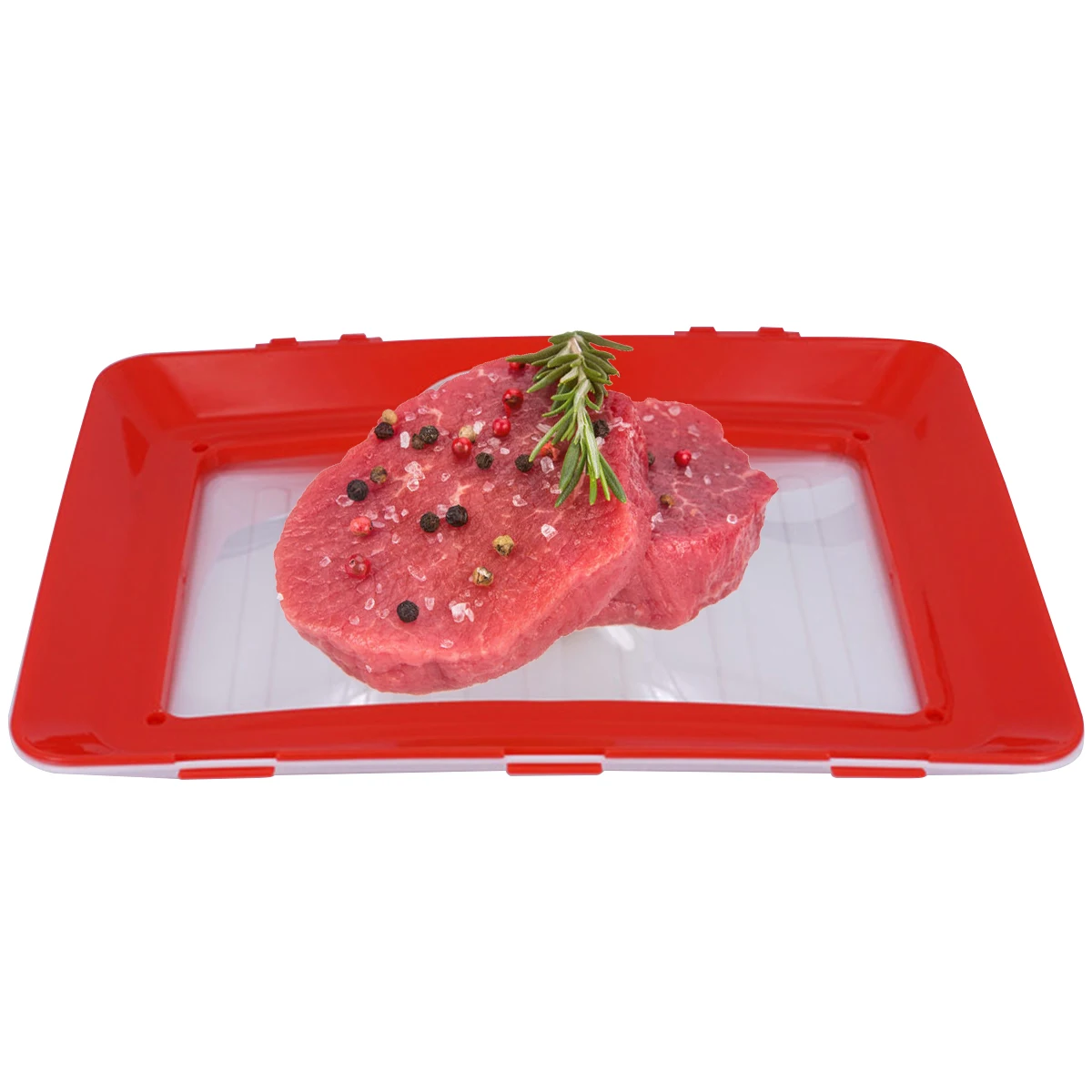 

Food Preservation Trays Reusable Food Trays Food Grade TPU Plastic Food Containers with Elastic Lid Stackable Food Storage Plate