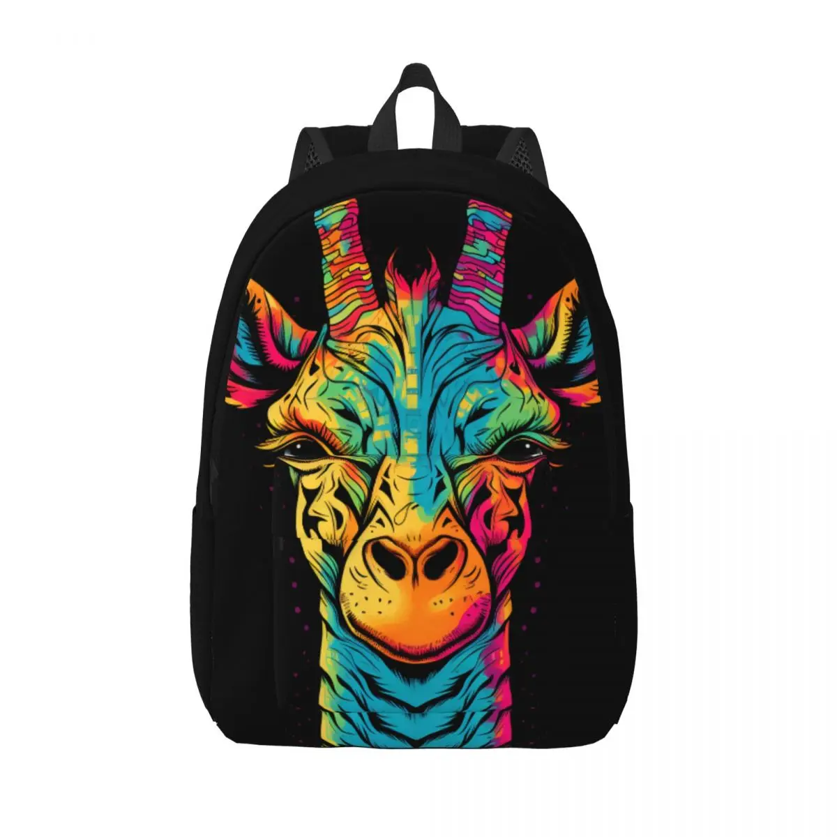 

Giraffe Canvas Backpacks Vibrant Tones Vintage Lightweight Unusual Backpack Business Bags