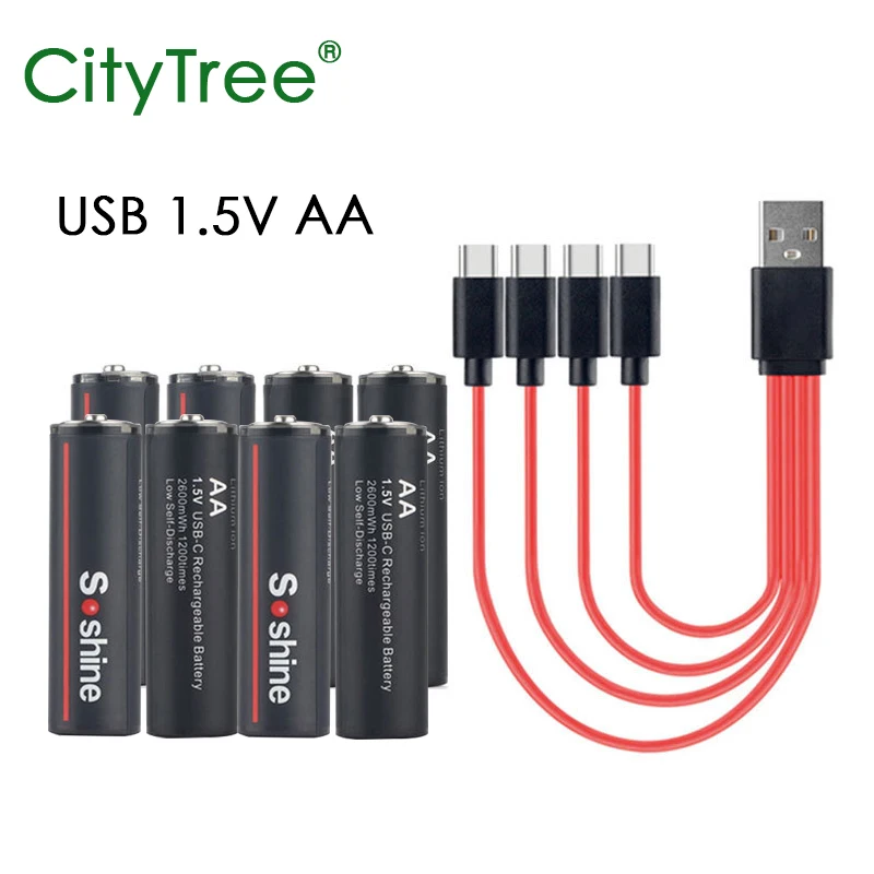 Литий-ионный аккумулятор CityTree 1,5 в AA, 1,5 МВт/ч, в, 2 А