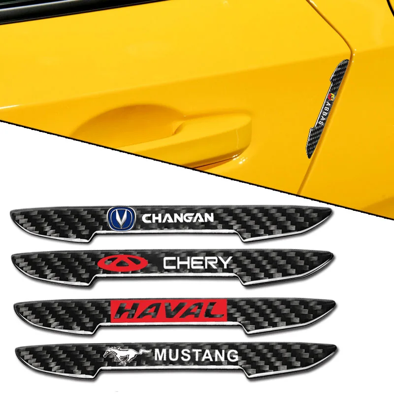 

4pcs Brand New Fashion Car Door Black Anti-collision Strip for Abarth 595 Competizione Carbono 500 Puto 124/125 Car Accessories