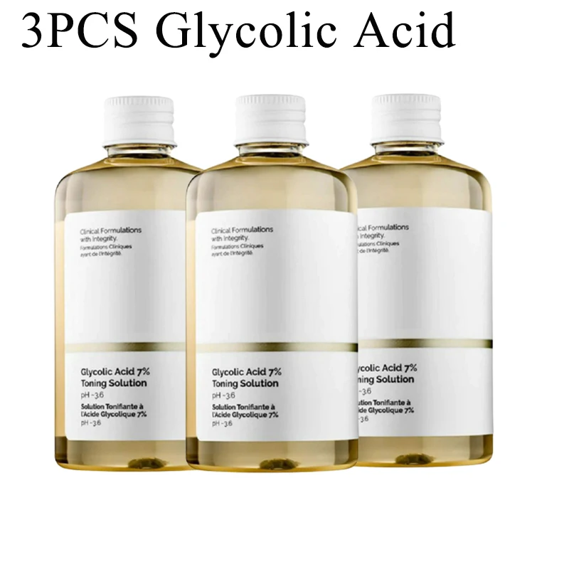 

3PCS Glycolic Acid 7% Toner Remove Acne Fade Acne Marks Improve Skin Hydrating Whitening Moisturize Toning Original