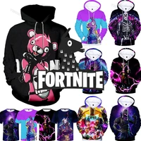 fottnite 3d hoodies cute bear battle royale game 100 160cm children gunman streetwear hip hop warm hoody sweatshirt harajuku