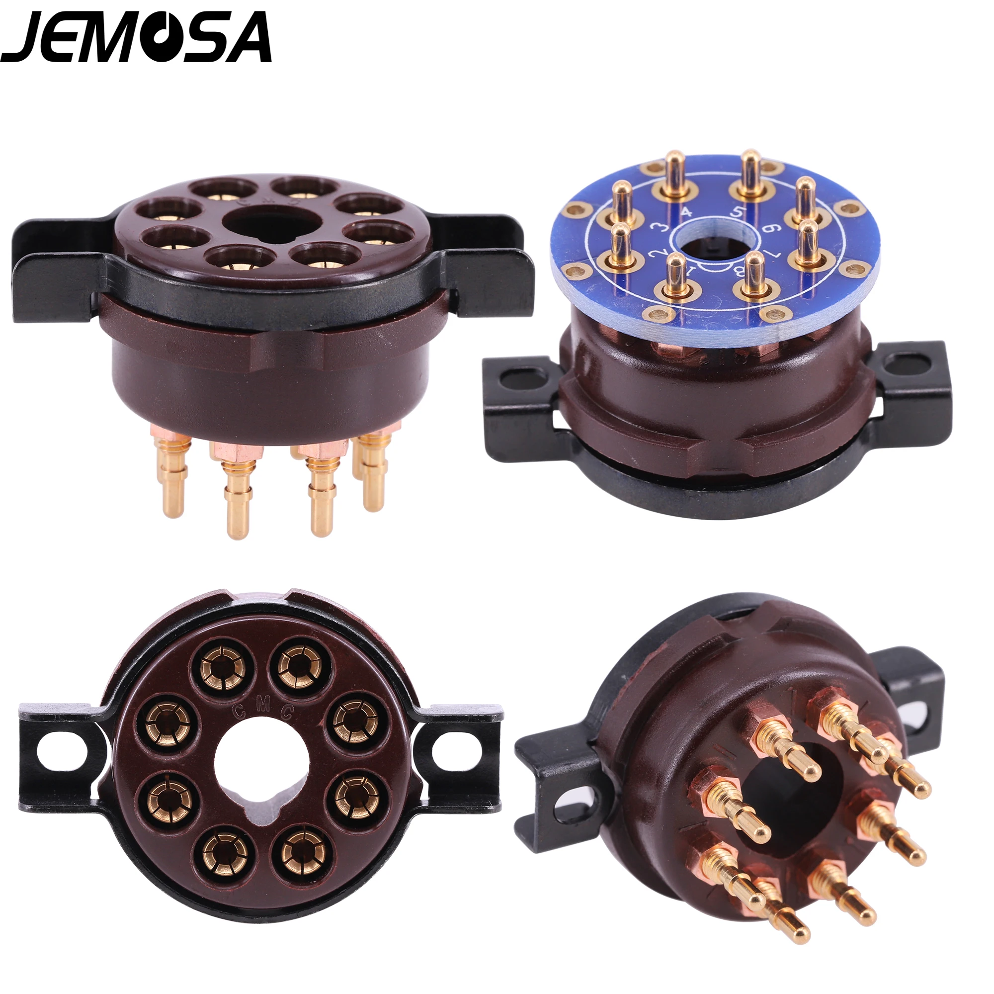 

CMC 8Pin Tube Socket Brown Bakelite For 6SN7 KT88 EL34 6550 6L6 6CA7 6SL7 KT66 Vintage Tube Audio Amplifier HIFI