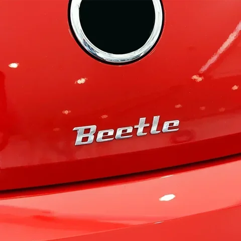 3D металлическая наклейка с логотипом Beetle, эмблема, хромированная черная, красная наклейка с буквами для Volkswagen VW Beetle, аксессуары для декора заднего багажника