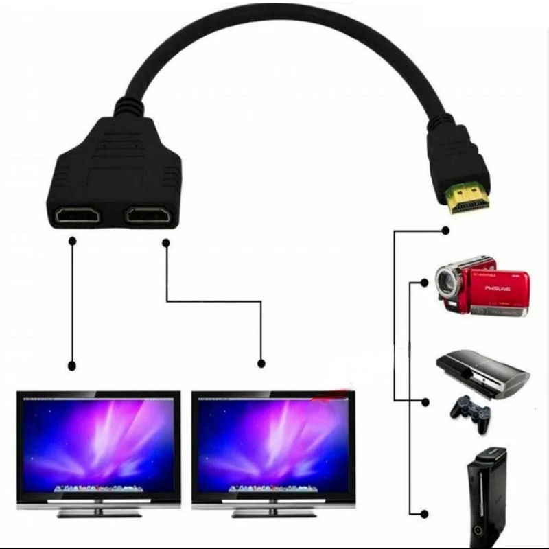 Адаптер HDMI-совместимый для XBox PS3 4 DVD HDTV ПК ноутбука телеви
