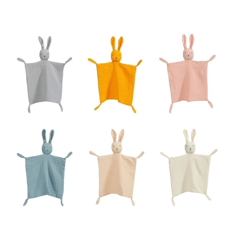 

Baby Security Blanket Soothe Appease Towel Soft Animal Rabbit Doll Teething Bib Infants Comfort Sleeping Nursing Toy