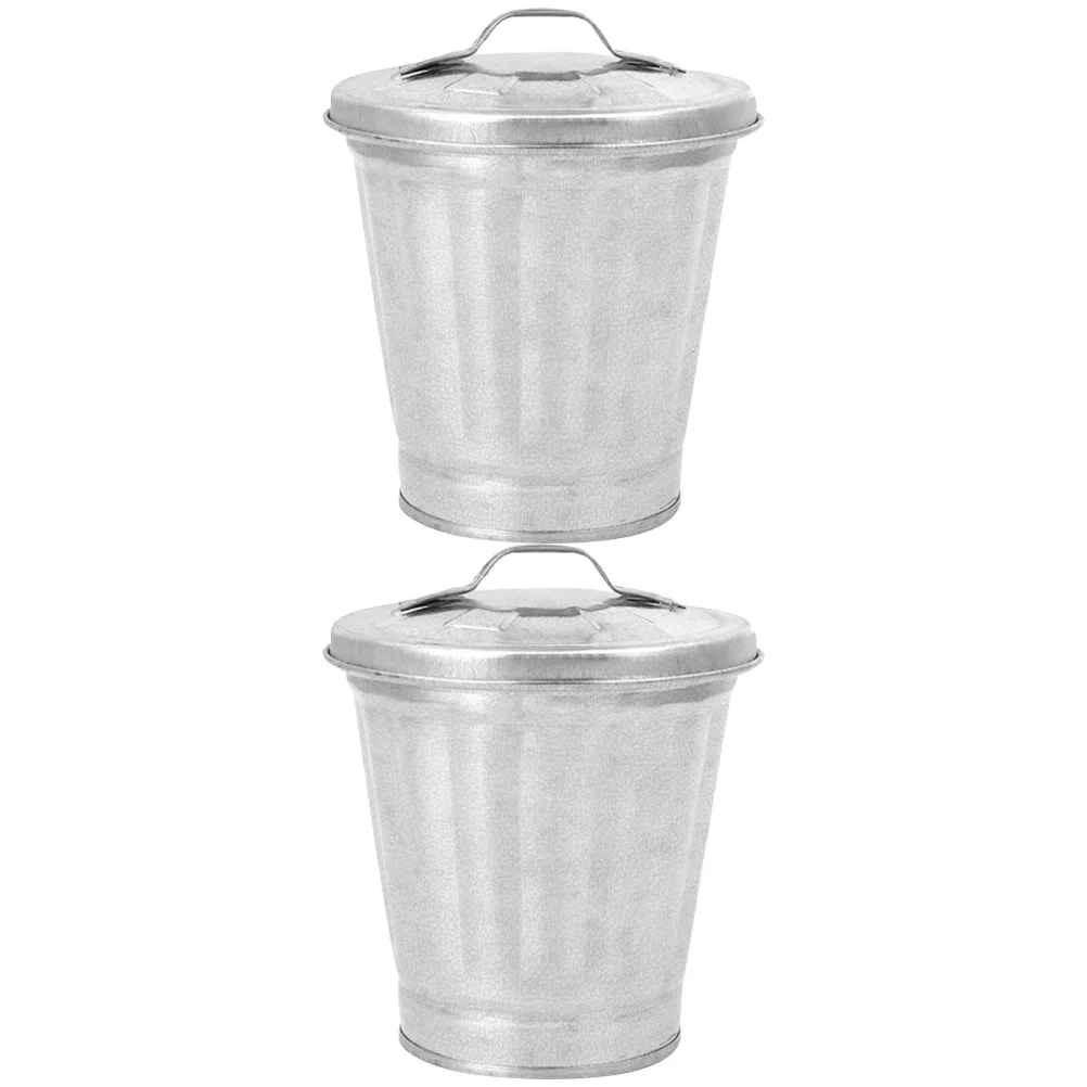

Countertop Rubbish Bin Mini Trash Can Flower Pots Outdoor Plants Garden Planters