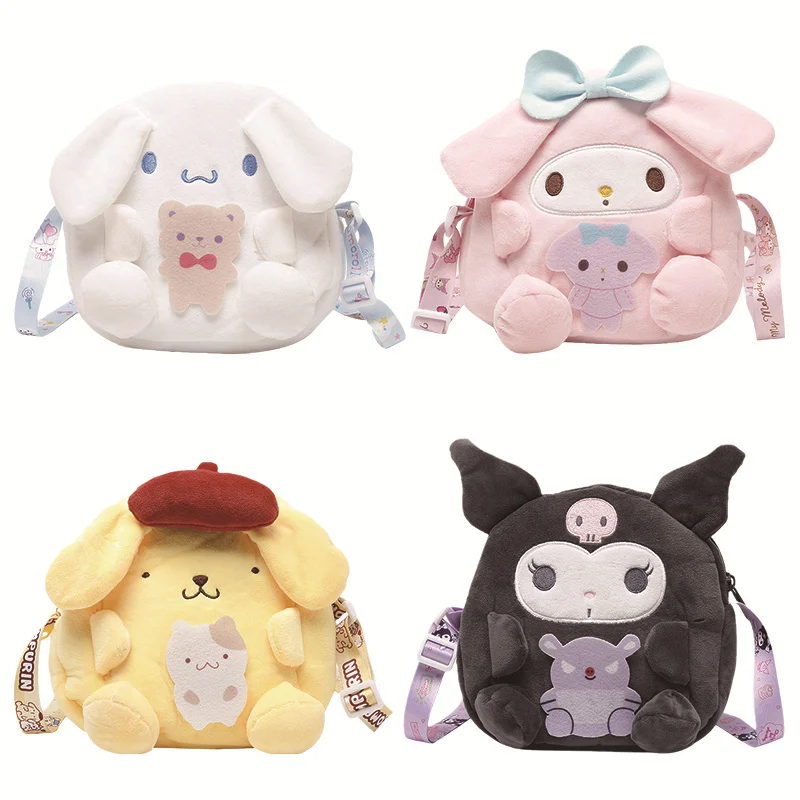 

Сумка Sanrio 30 см рюкзак Hello Kitty сумка плюшевая сумка Kawaii Kuromi Cinnamorol Mymelody женская сумка-мессенджер большая емкость