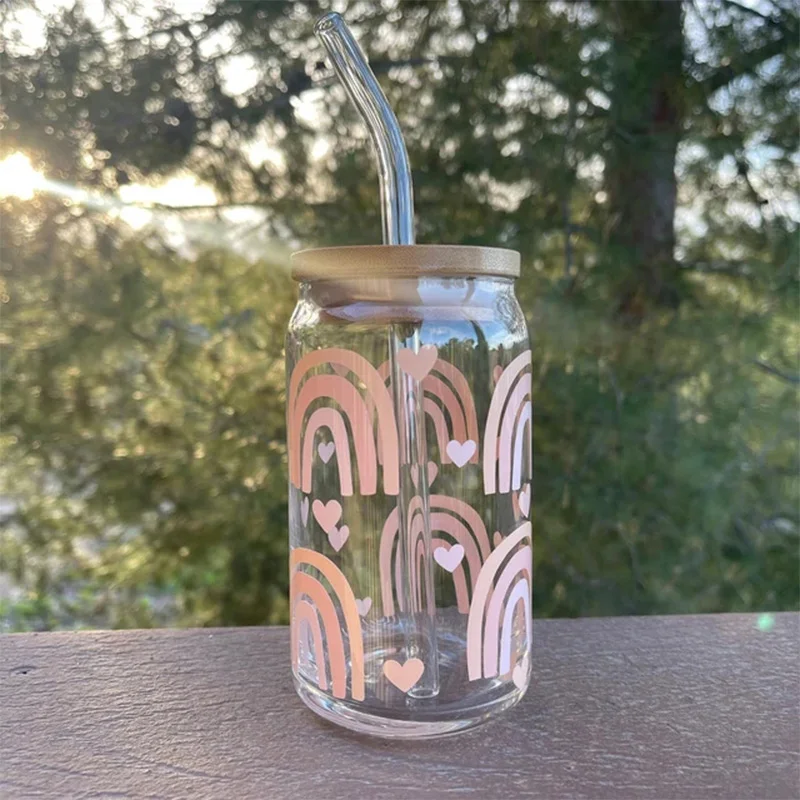 Кофейные чашки Uv Dtf переводная оберточная наклейка Diy 16 Oz 20 24 Стеклянные