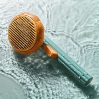 2022jmt comb brush self cleaning slicker brush pet cat dog floating hair removal grooming massages deshedding cleaning tools
