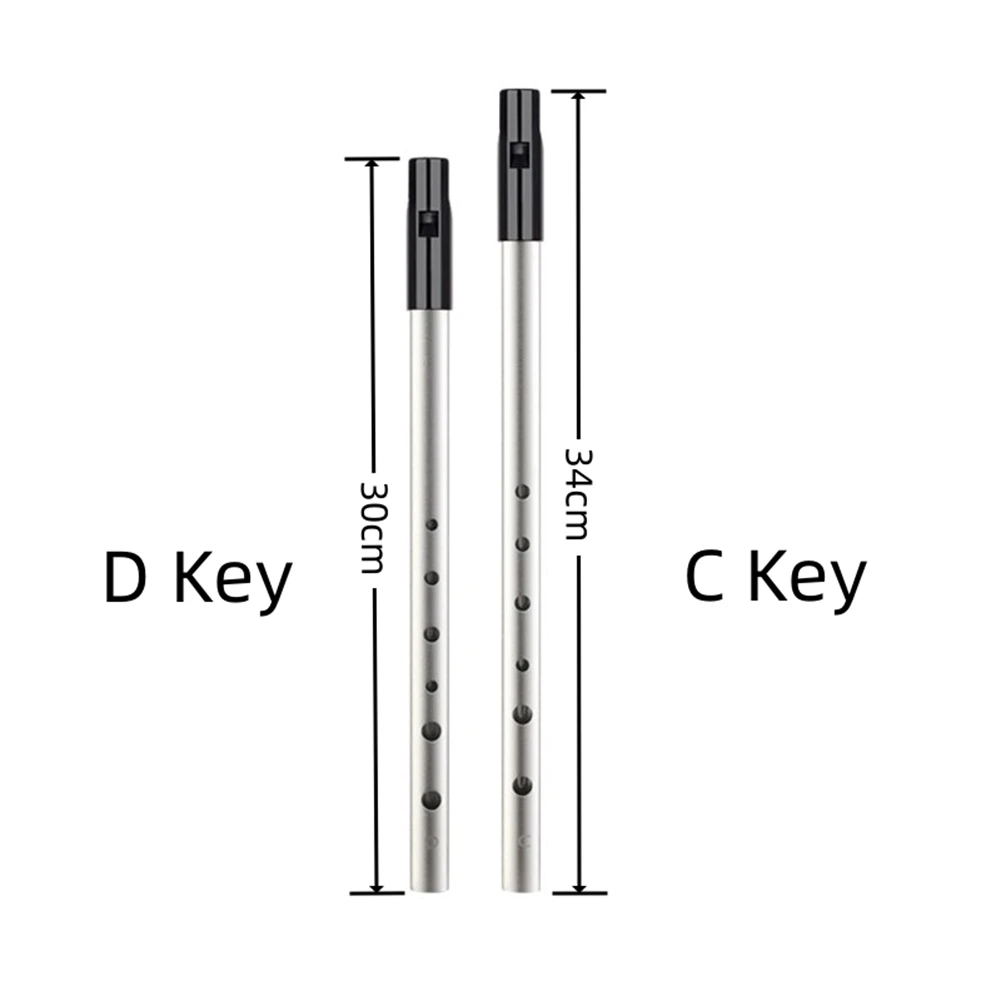 

Authentic Irish Whistle Flute in C/D Key Traditional Tin Penny Whistle 6Hole Flute with Digitally Tuned Harmonics