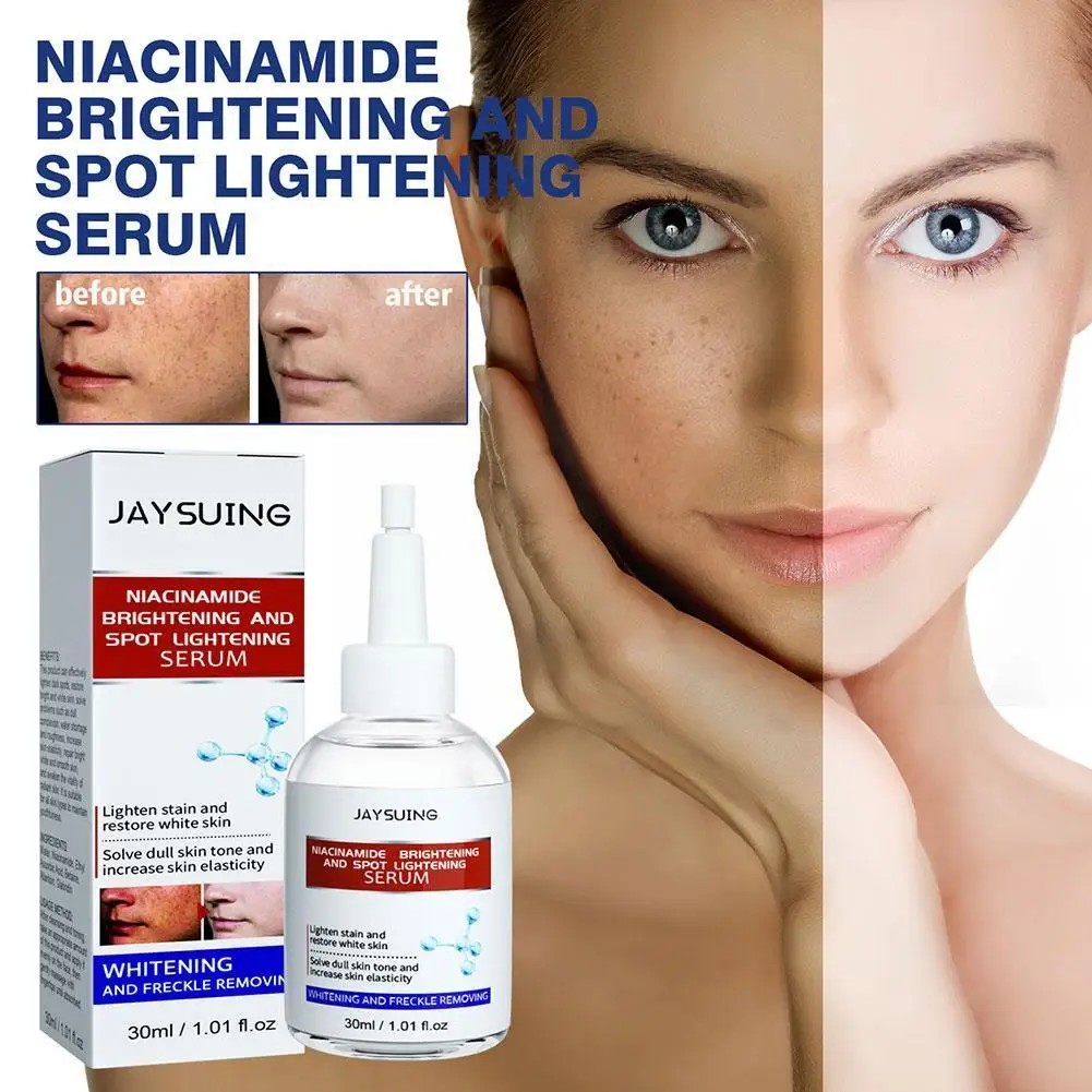 

Эффективная отбеливающая сыворотка Niacinamide, сыворотка для удаления темных пятен, отбеливания, осветления, антивозрастной, Q8A0, 30 мл