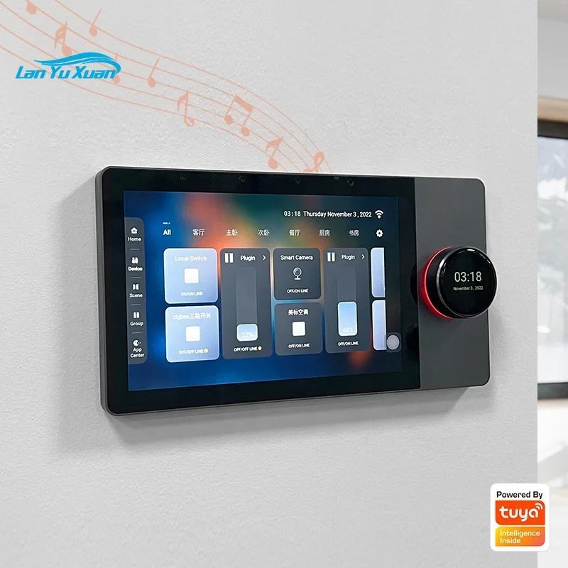 

Система умного дома 8-дюймовый Wi-Fi многофункциональный музыкальный хост сенсорный экран zigbee gateway BLE wall Центральная панель управления