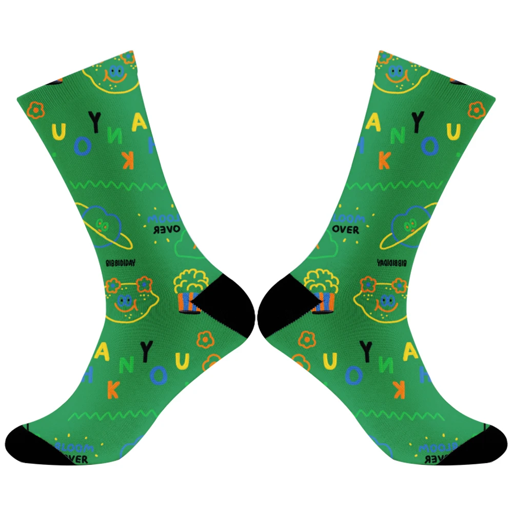 Летние повседневные Праздничные Носки с принтом Харадзюку забавные носки