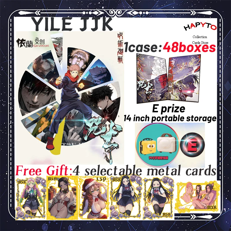 Оптовая продажа Цветная бумага Jujutsu Kaisen Коллекционная карта для хобби JJK Booster Box Gojo