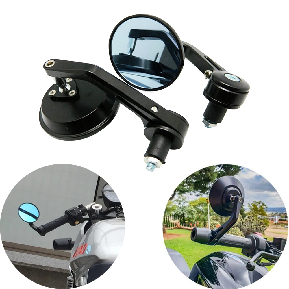 

Universal Rear View Mirrors Motorcycle 7/8 inch 22mm Handlebar Bar End Mirror For Harley Honda Street Bike Dirt Bike Chopper