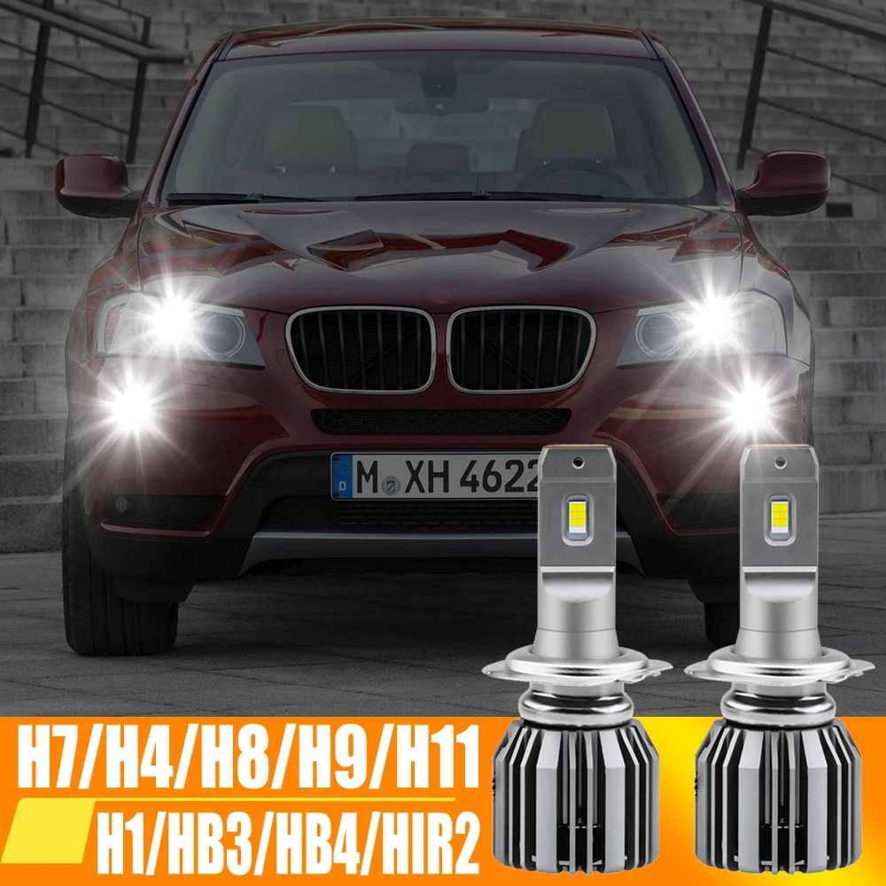 

2 светодиодный т., Автомобильные светодиодные лампы H7 H11 H8 9005 9006 H4