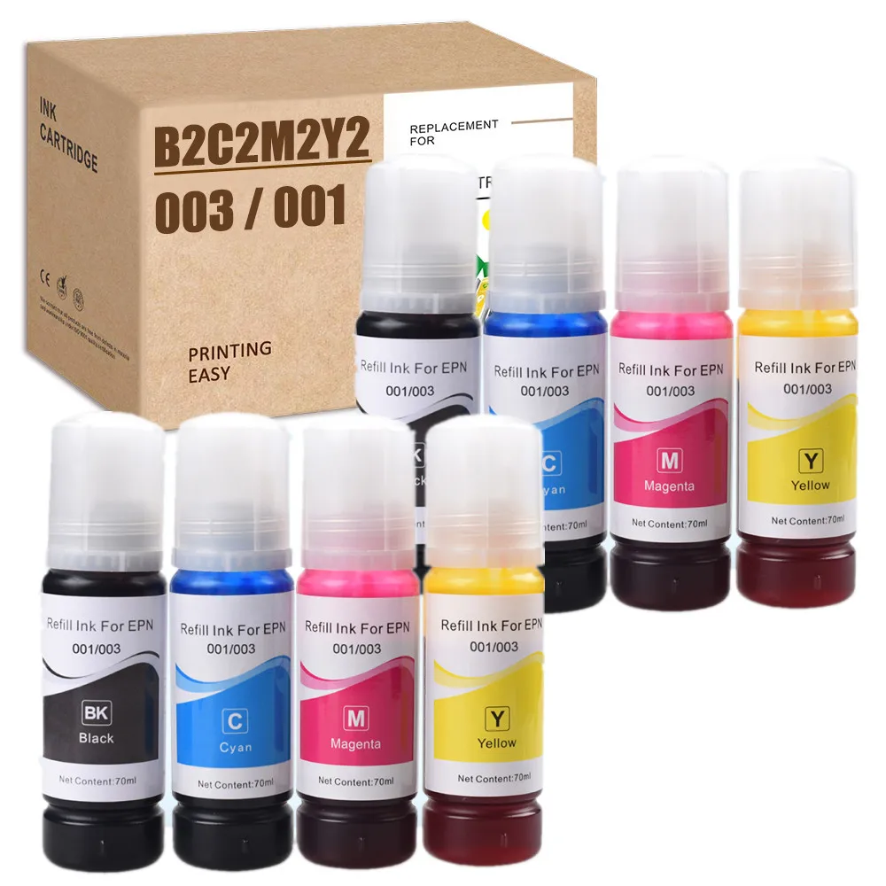 HS 003 Ink Refill Set For Epson L3100 L3101 L3111 L3110 L3150 L3151 L4150 L4160 L6160 L6170 L6190 L6191 L7160 L7180 Printer 001