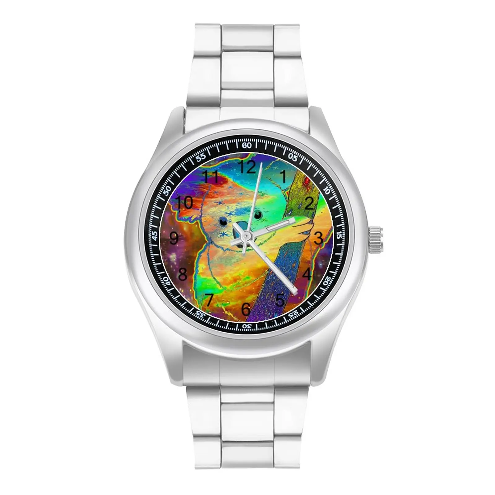 

Koala Quartz Watch Animal Silent Boys Wrist Watch Design Stainless Gym Wideband Wristwatch