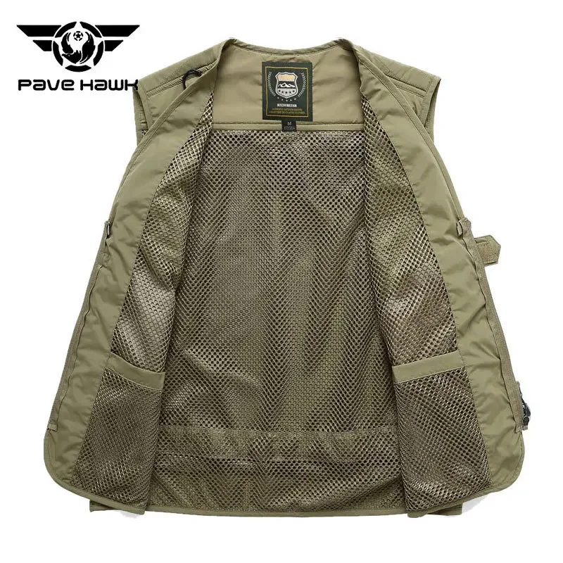 Мужской жилет с несколькими карманами для активного отдыха походов рыбалки