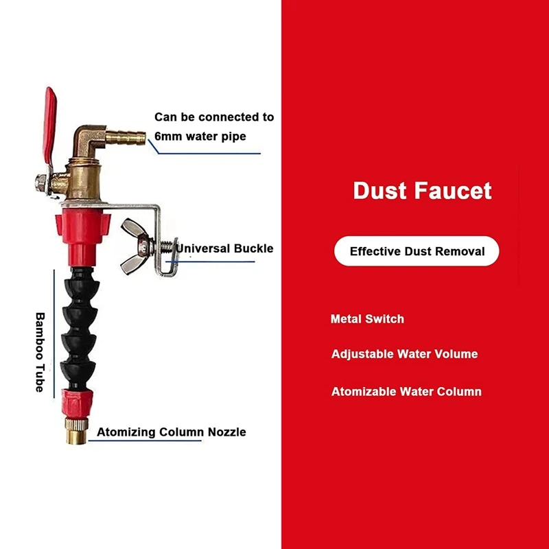 Cutting Machine Misting System Water Sprayer Dust Remover For Marble Brick Tile Grinder