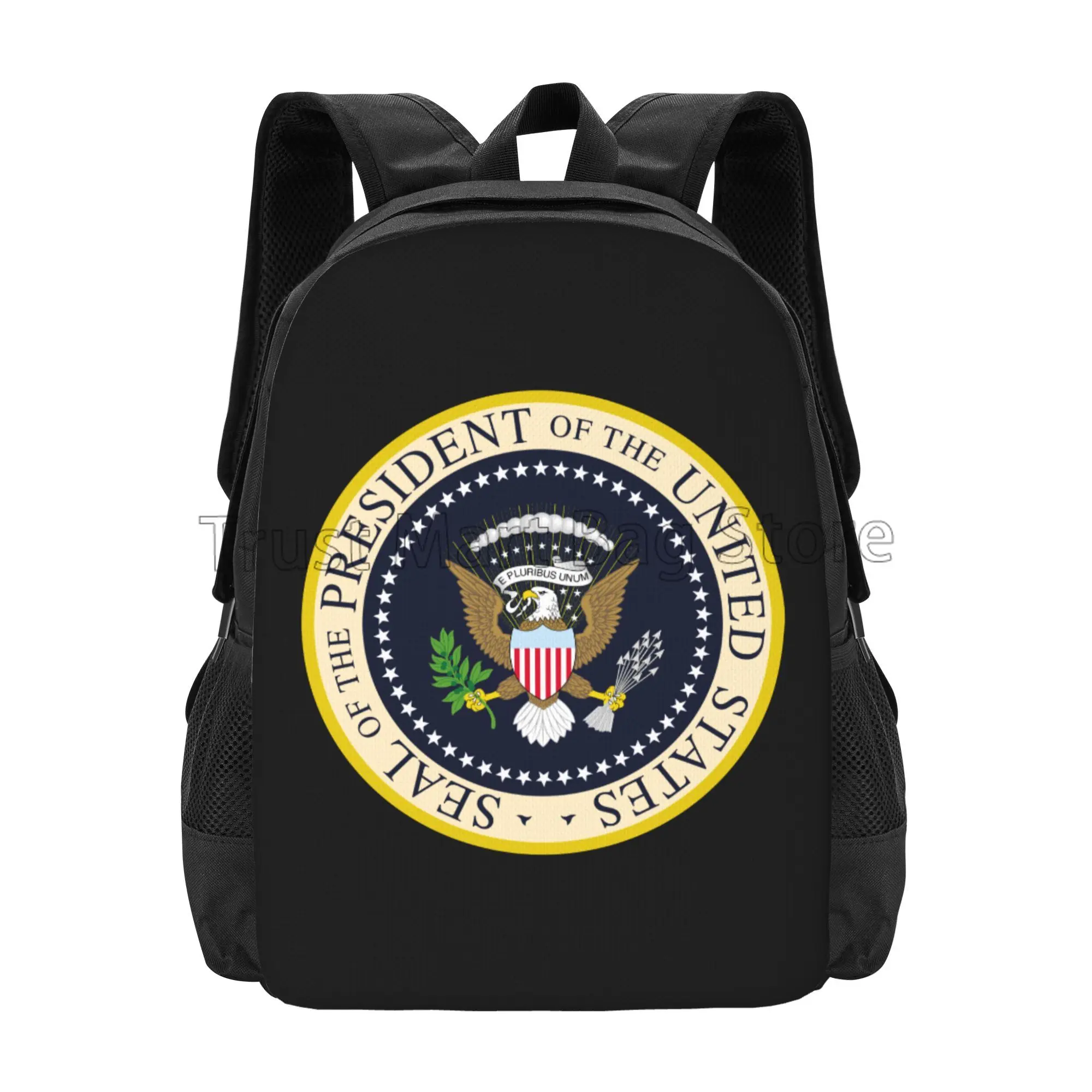 

Seal of The President of The United States Print Backpack Men Casual Daypack Lightweight Travel Bag School Book Bag Backpacks