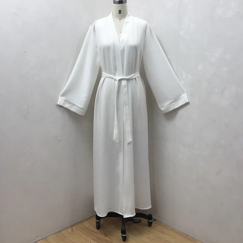 Последние мусульманские абайи для женщин исламская мода кимоно с жемчугом