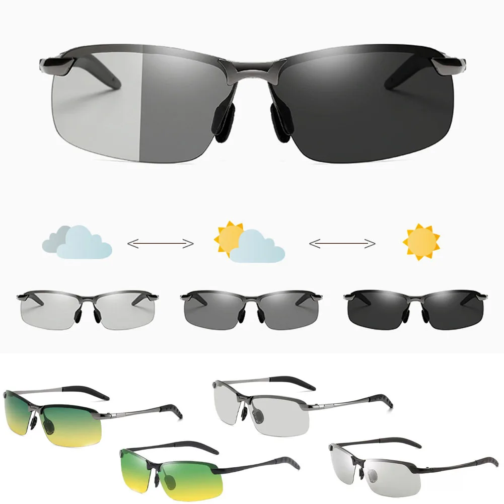 

Солнцезащитные очки с фотохромными линзами UV400 для мужчин и женщин, винтажные авиаторы для вождения, меняющие цвет, дневное и ночное видение