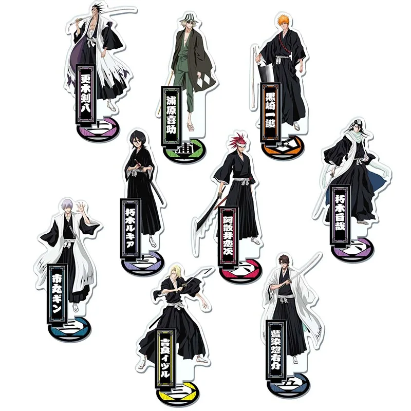 

Японское аниме отбеливатель Kenpachi Kisuke Toushirou Byakuya Arrancar Espada Ulquiorra Renji Mayuri Rangiku Uryuu акриловая модель на подставке
