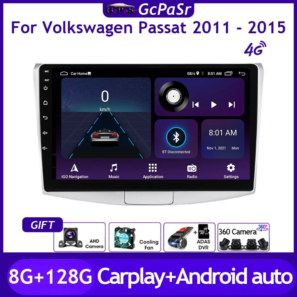 

Car Radio Video Multimedia Player For Volkswagen Passat 7 B7 B6 Mogatan CC 2011-2015 Android 11 Navigation GPS Autoradio Carplay