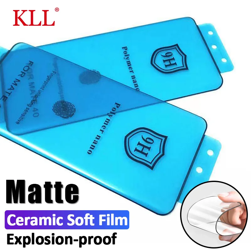 Matte Ceramic Film For Huawei Mate 40 30 20 P50 P40 P30 Nova 9 8 Pro Screen Protector Honor 50 60 SE V40 V30 Magic 3 4 not glass