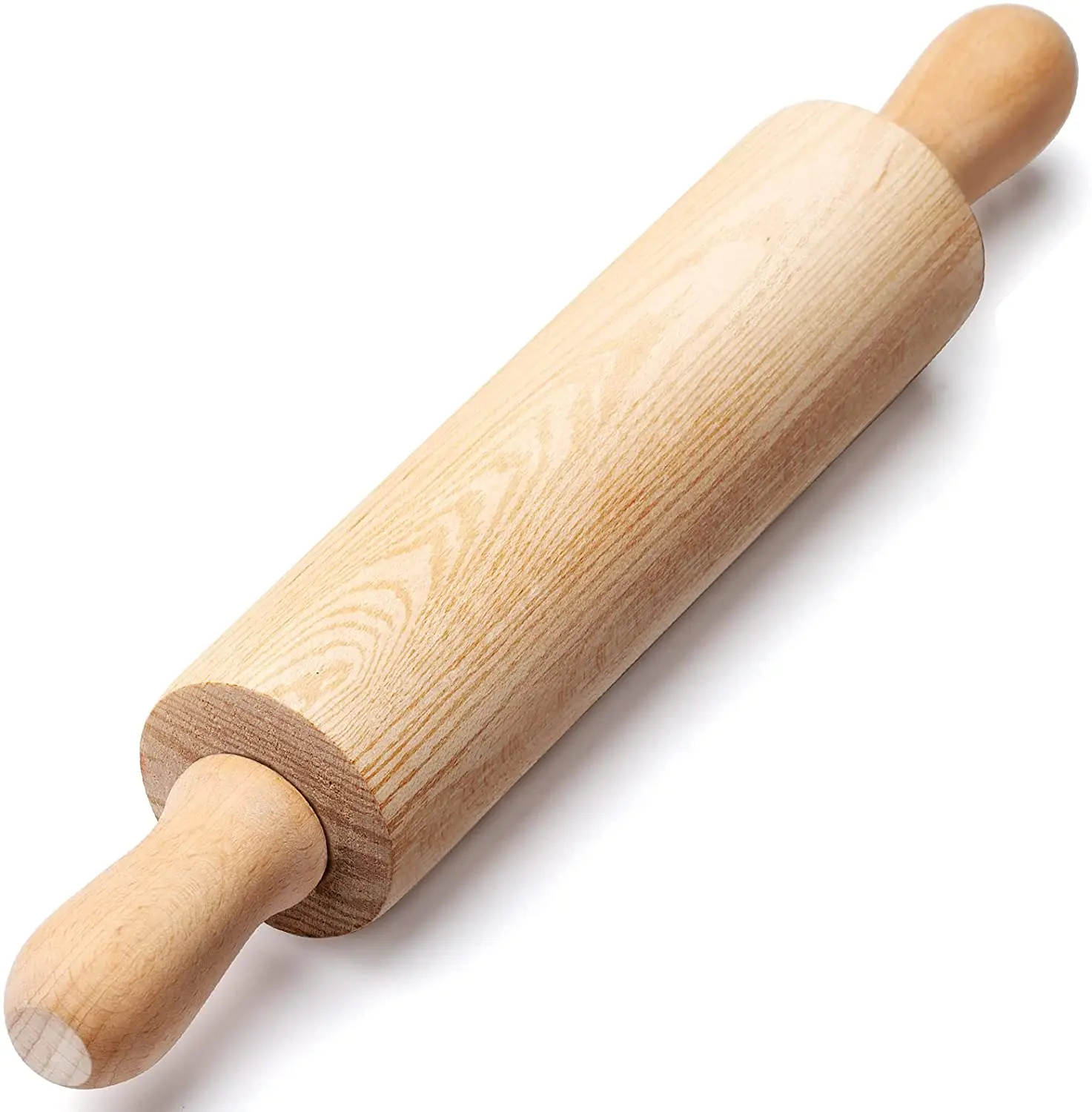

Woode mini rolling pi с ручками, детский цветной ролик pi 10,2 дюйма для дома, детский торт, творчество и творчество