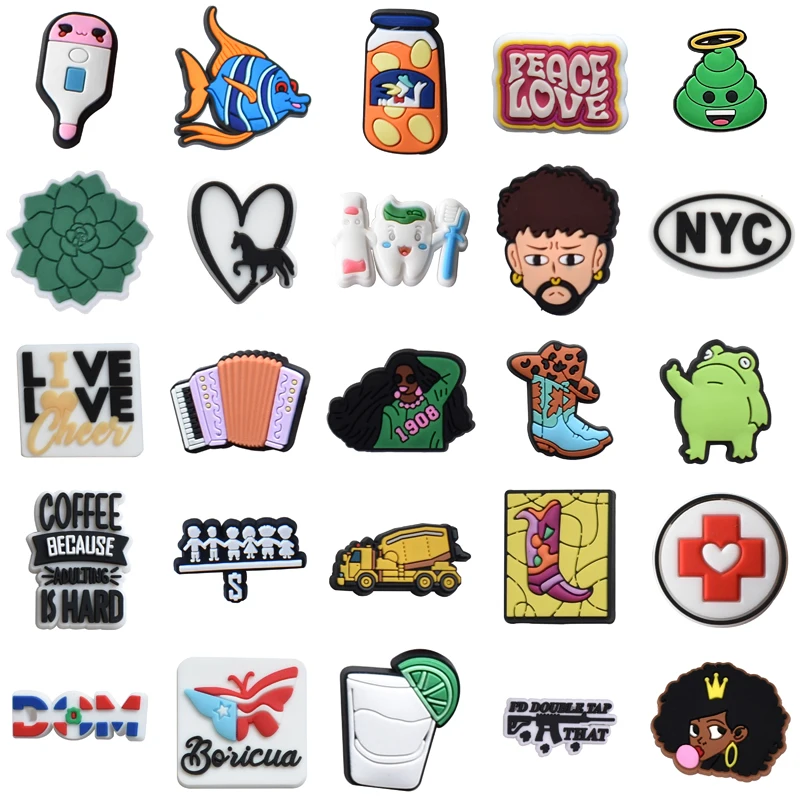 

Новые булавки для обуви, подвески для крокса, Дизайнерские летние женские украшения для кроксов, подвески, рождественские подарки, аксессуары для обуви, джинсы, для детей