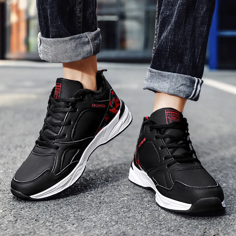 Men's Basketball Shoes Winter Waterproof Leather Sneakers Man Durable Non-slip Outsole Gym Training Outdoor Basketball Sneakers