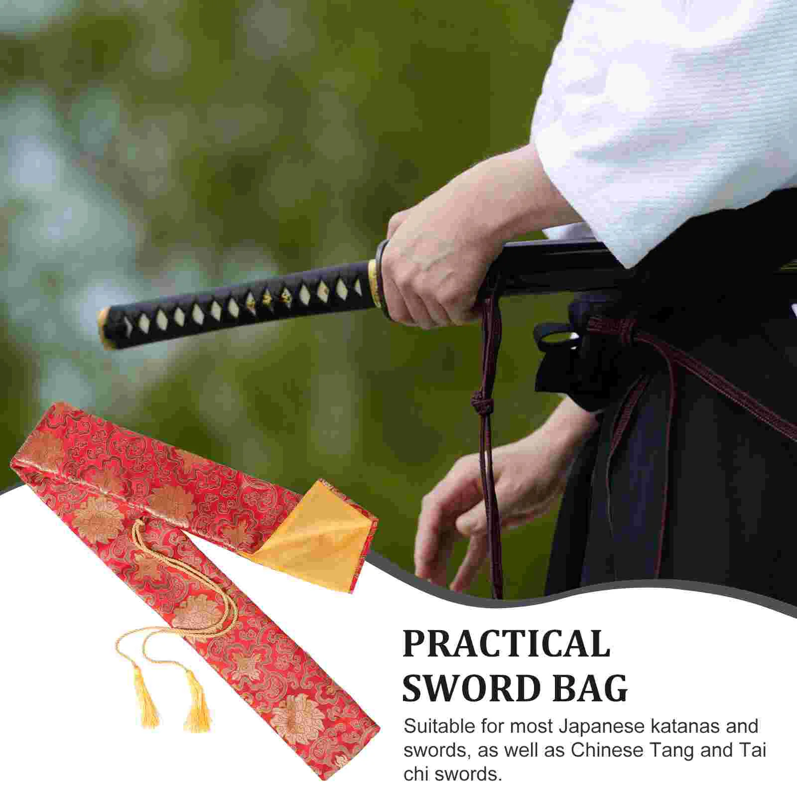 Холщовая большая сумка сумки шелковый меч декоративные мечи для хранения тайчи