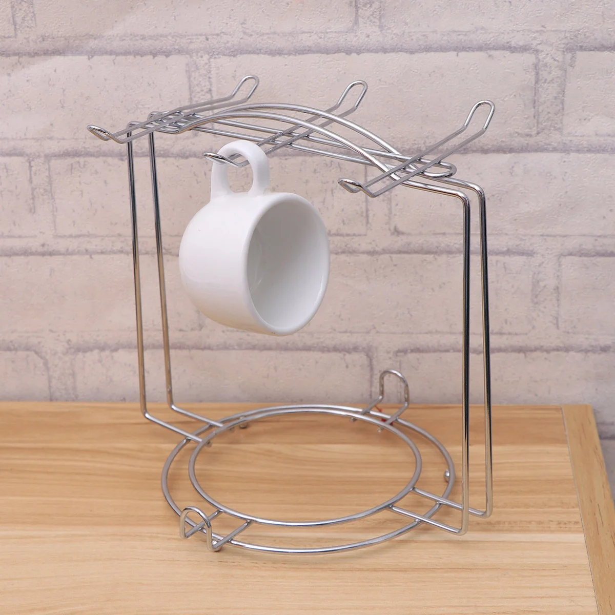 

Mug Coffee Holder Cup Rack Stand Tree Countertop Organizer Teadisplay Hanger Steel Stainless Storage Set Shelf Metal Dryinggold