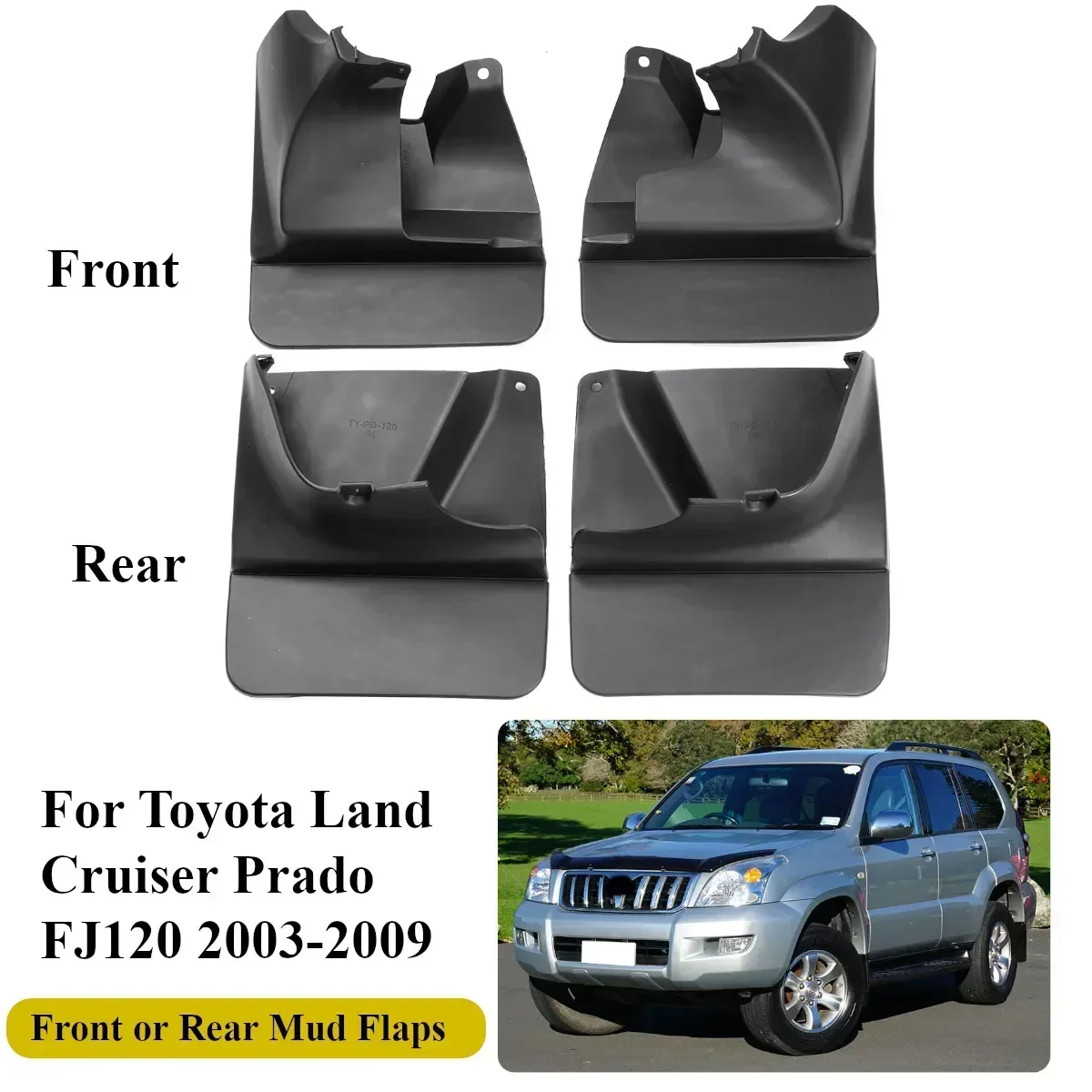 Для Toyota Land Cruiser Prado FJ120 120 2003-2009 литые Брызговики брызговики передние или задние