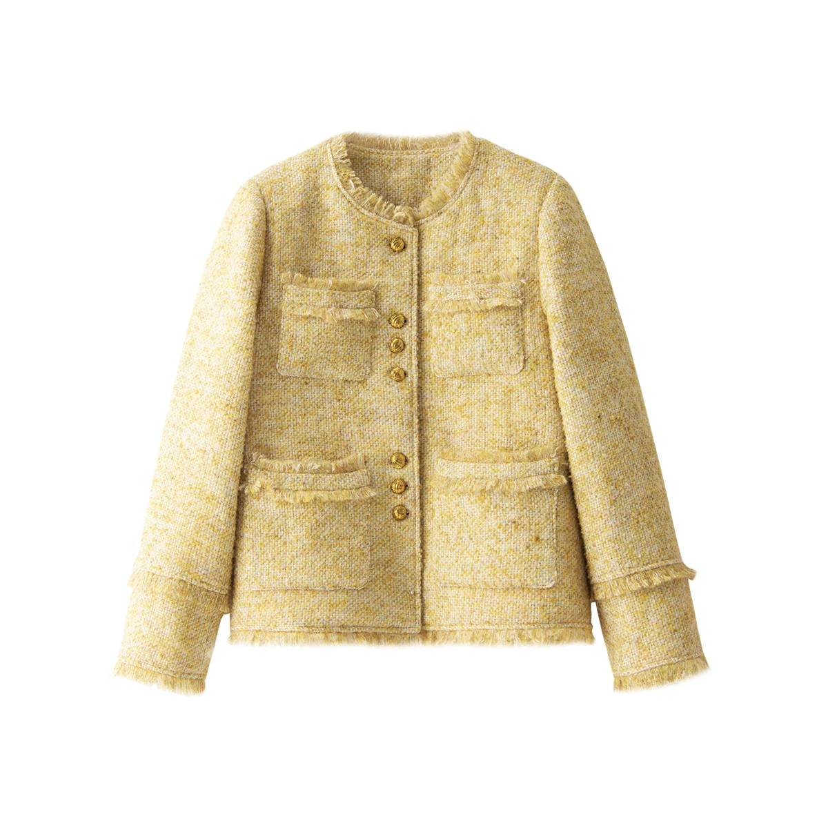 New 70% Wool 2023 Sprint Casaco Feminino Inverno 2022  90%  White Duck Down  Coat Women  High Street Fashion Single Breasted