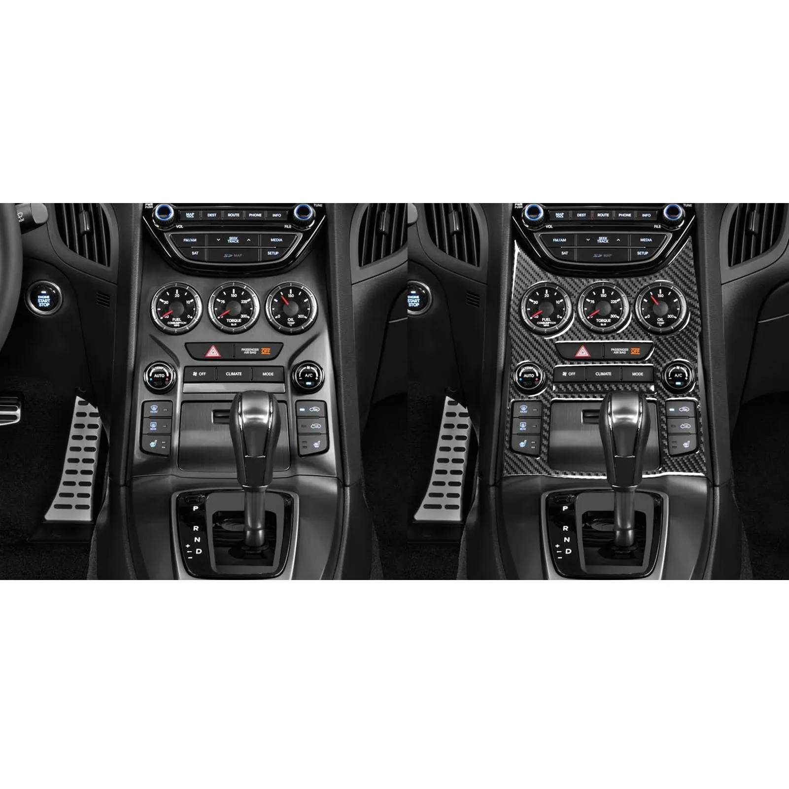 Для Hyundai Genesis/Rohens Coupe 2013-2016 автомобильные аксессуары наклейки на панель