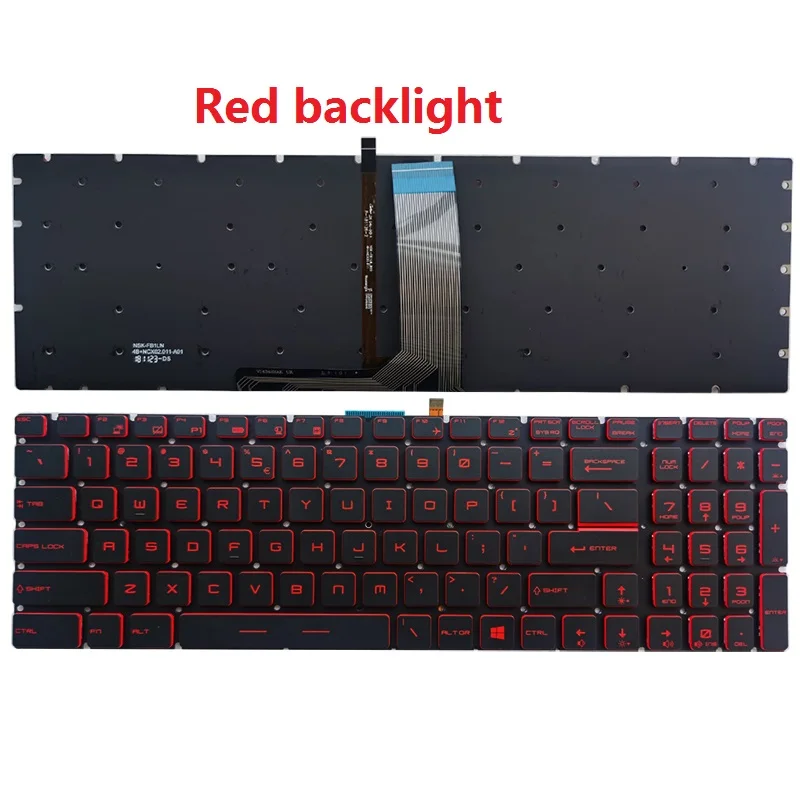 

NEW US laptop keyboard For MSI GL63 8RE GL63 9SD GL63 9SE US keyboard RED