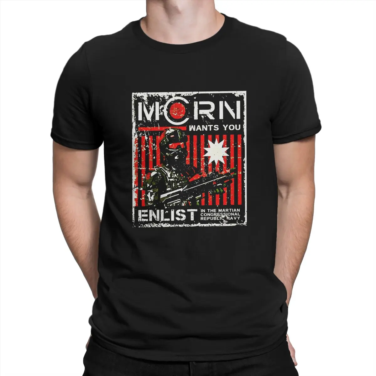 

The Expanse Space Sci-Fi MCRN Wants You Tshirt Homme Men's Streetwear Blusas T Shirt For Men