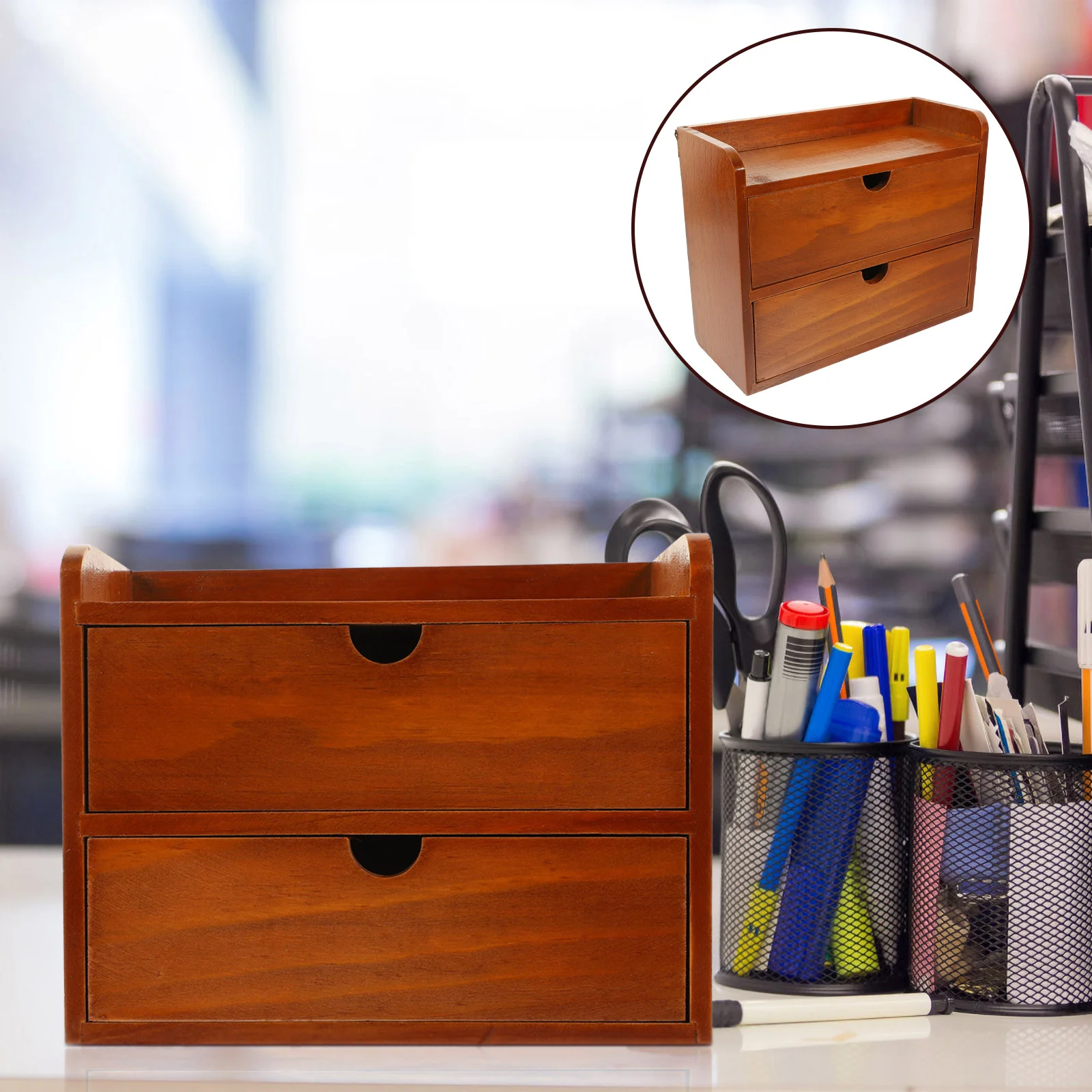 

Drawer Storage Box Type Case Desktop Organizer Drawers Wood Wooden Office Organizers