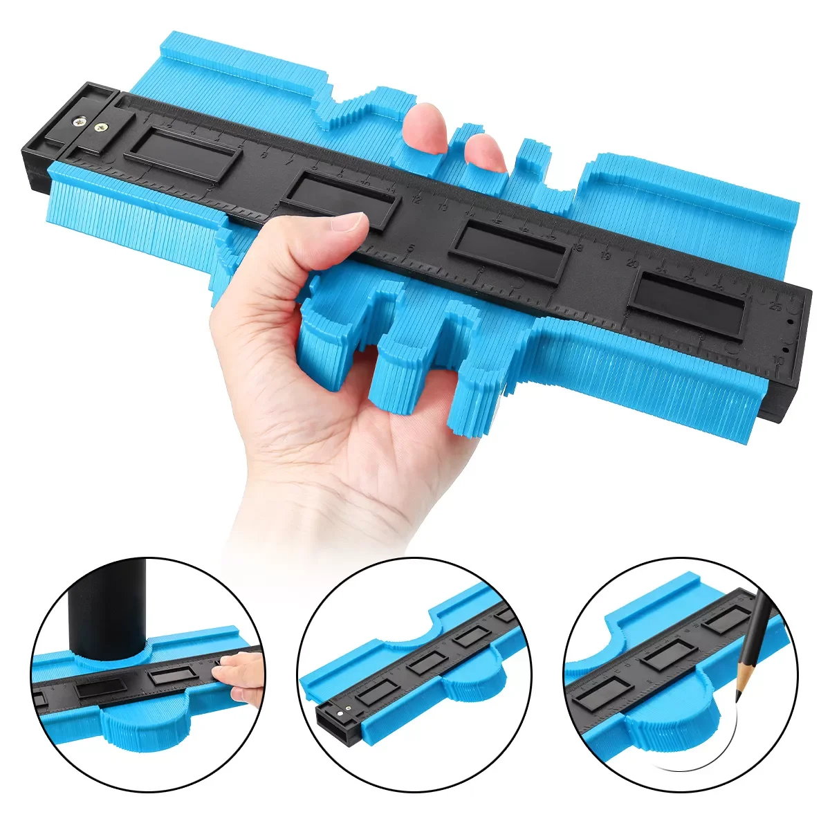 

Contour Profile Gauge Tiling Laminate Tile Edge Shaping Wood Measure Ruler ABS Contour Gauge Duplicator