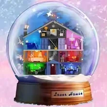 Конструктор розовый дворец MOC Lovers House