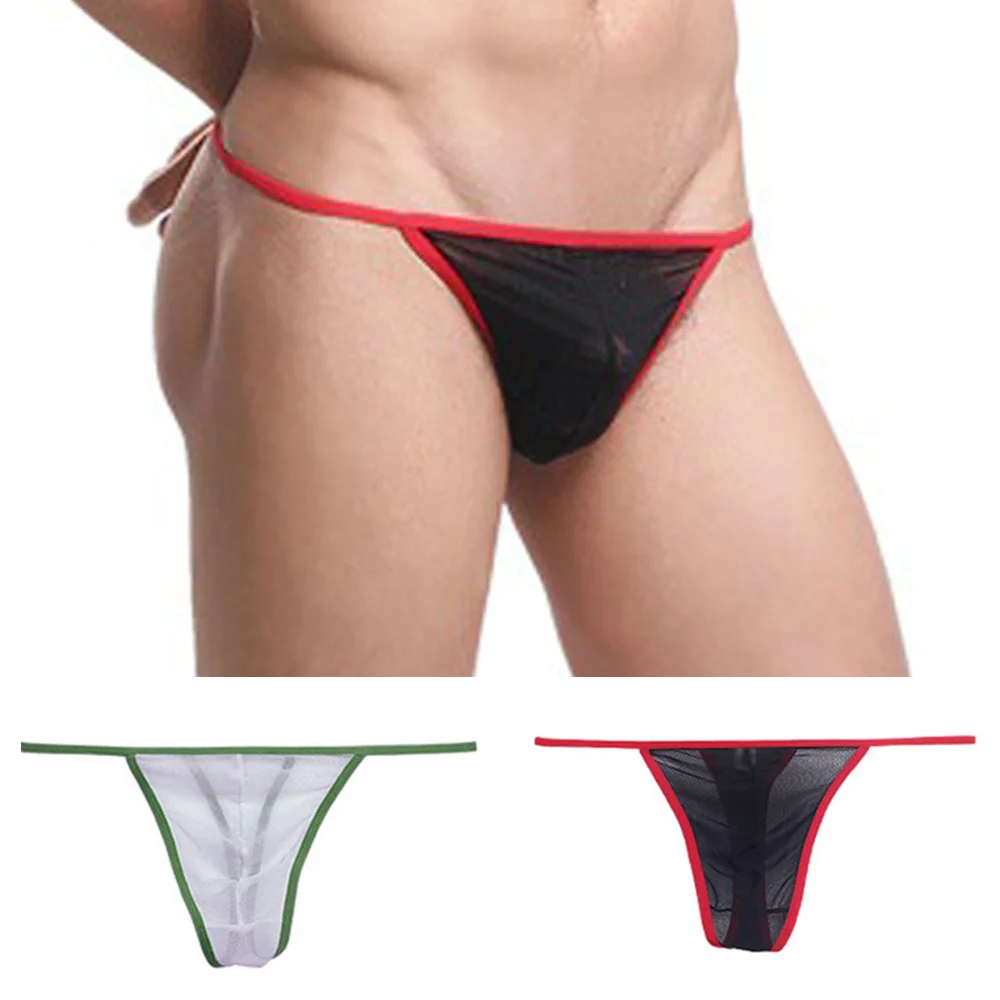 

Men Sexy Solid Color Fashion Transparent Breathable Backless BulgeThong Briefs Knickers Underwear Underpant Lingerie Intimates