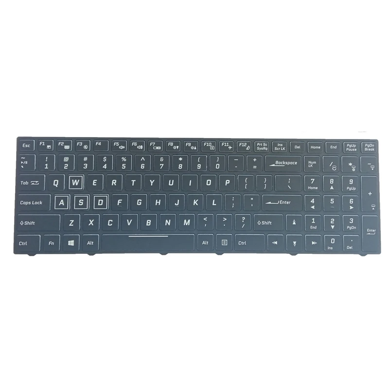 New Keyboards For CLEVO N850 N950 N857HK N857HJ Keyboard Backlit Pointing US Layout No Frame Small Keypad
